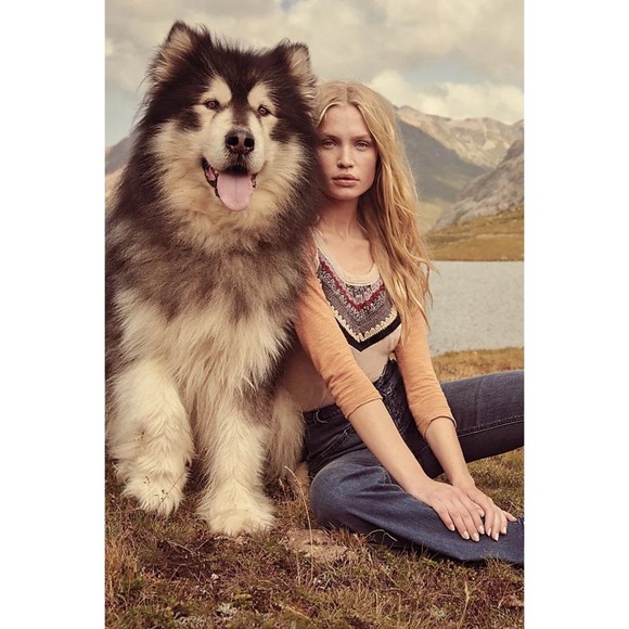 WE THE FREE PEOPLE Spring Bound Long Sleeve Calm Sand Combo - Picture 4 of 7